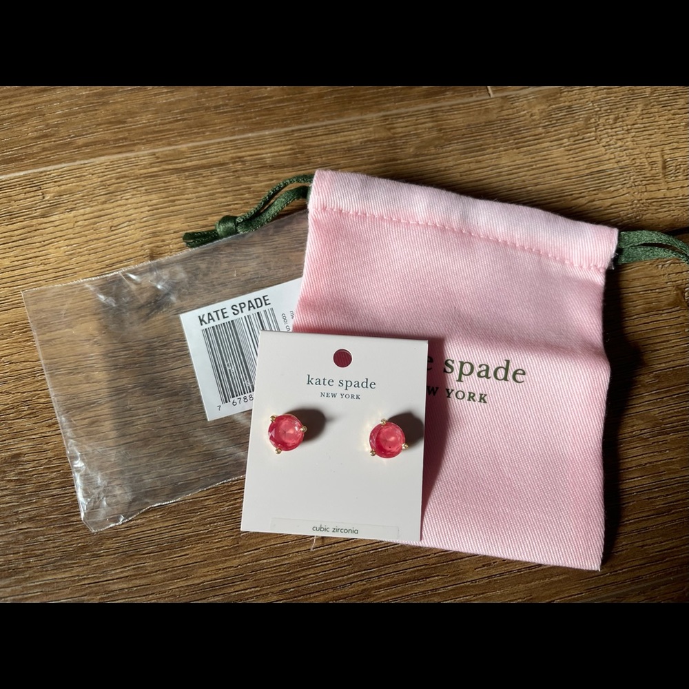 KATE SPADE-NWT Pink/Coral Stud Earrings